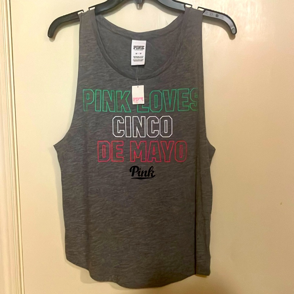 🔥VS Pink Cinco de Mayo tank top sz XS NWT